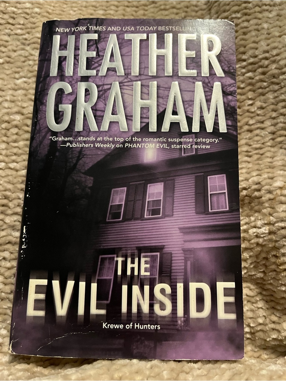 "The Evil Inside" - Purple Paperback Thriller Book By Heather Graham